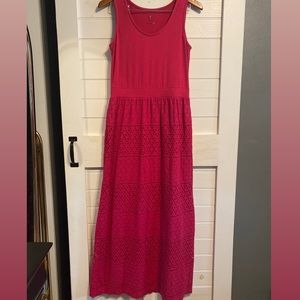 Isaac Mizrahi Pink Sleeveless Maxi Dress